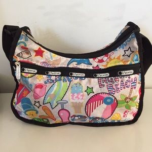 Lesportsac beach themed bag